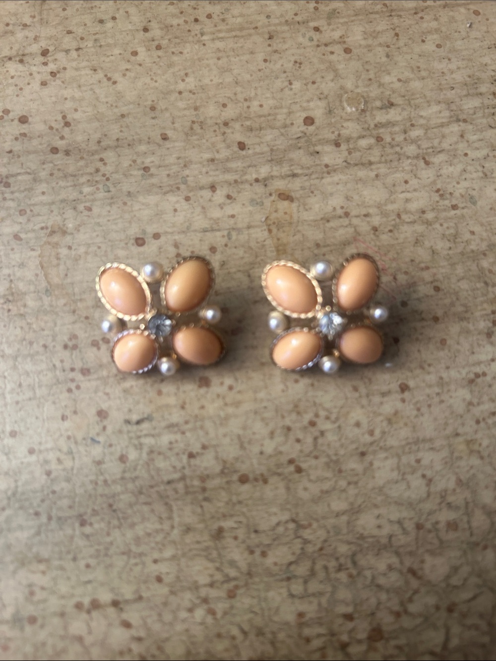 Peach earrings